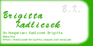 brigitta kadlicsek business card